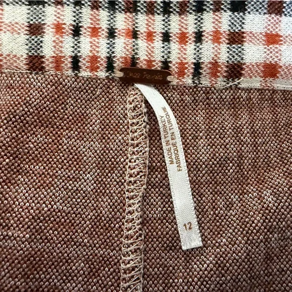 Free People Plaid Leggings in Cream and Black - Picture 12 of 16